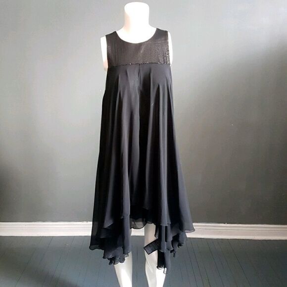 Marciano Sparkly Black Party Dress - Picture 1 of 7